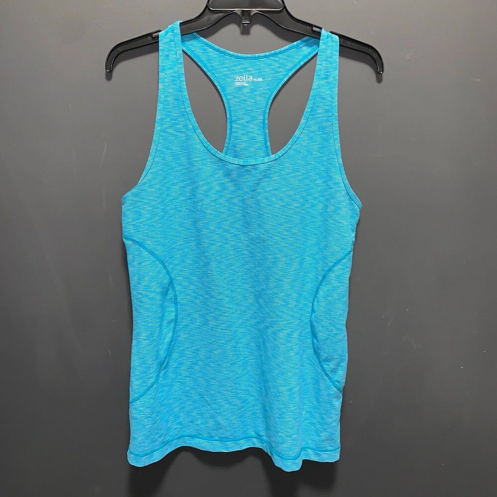 Zella Tank Top Womens XL Blue Stripe